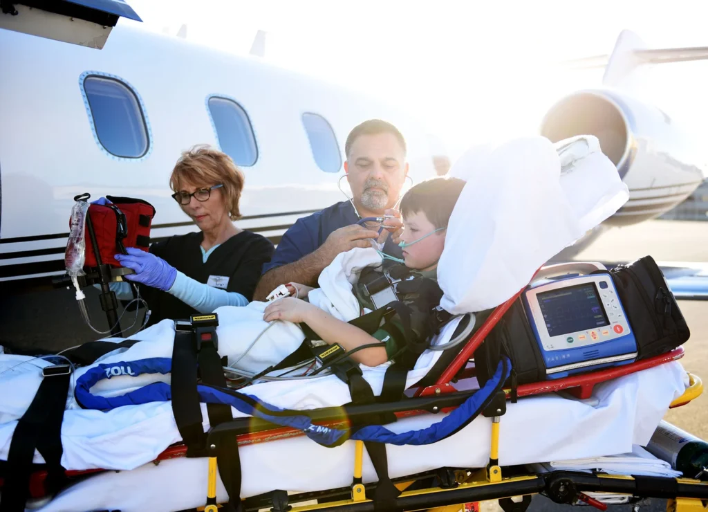 Private charter air ambulance